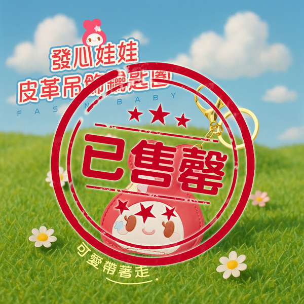 發心娃娃•皮革吊飾鑰匙圈